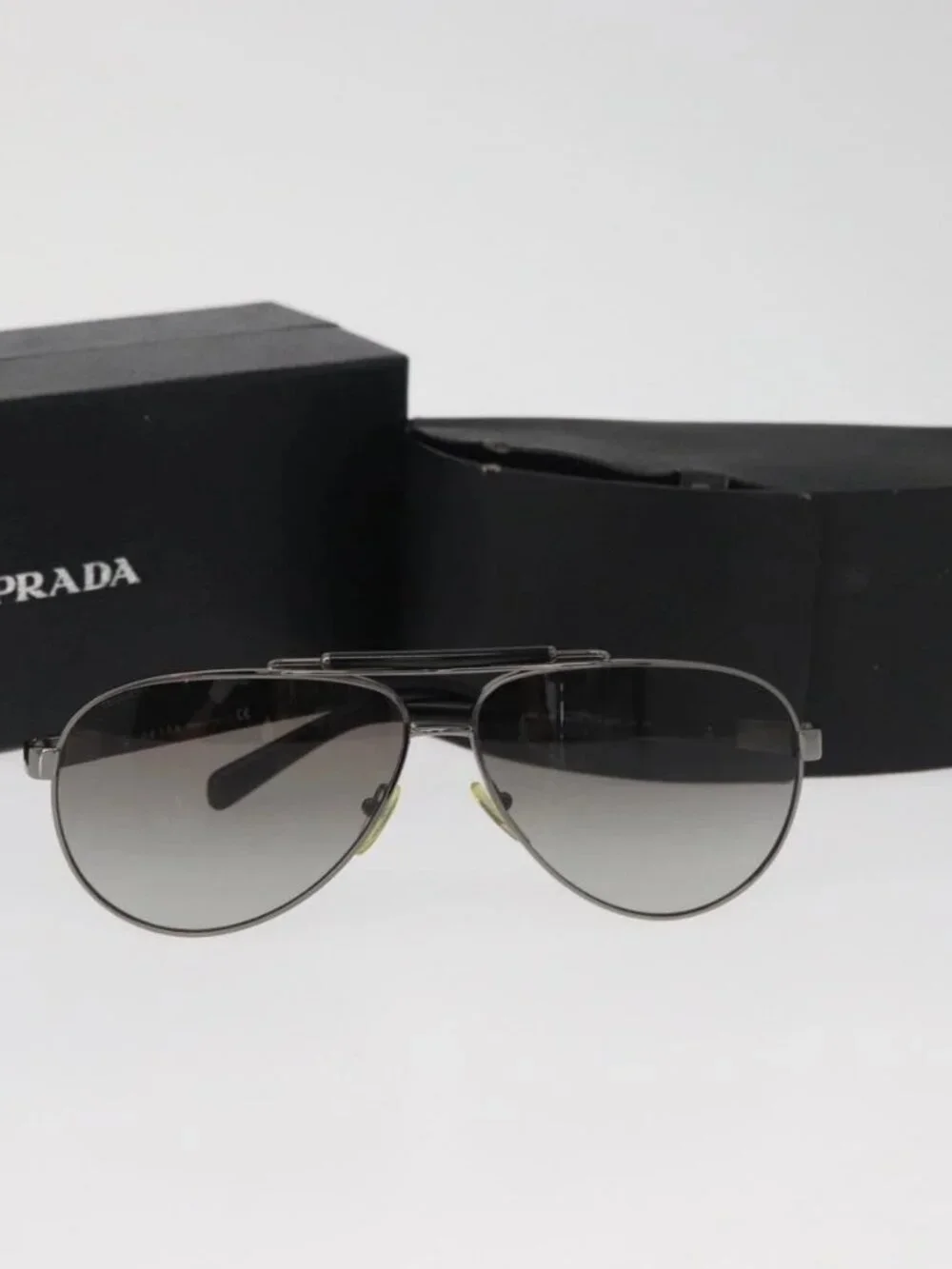 PRADA Sunglasses plastic Black Auth